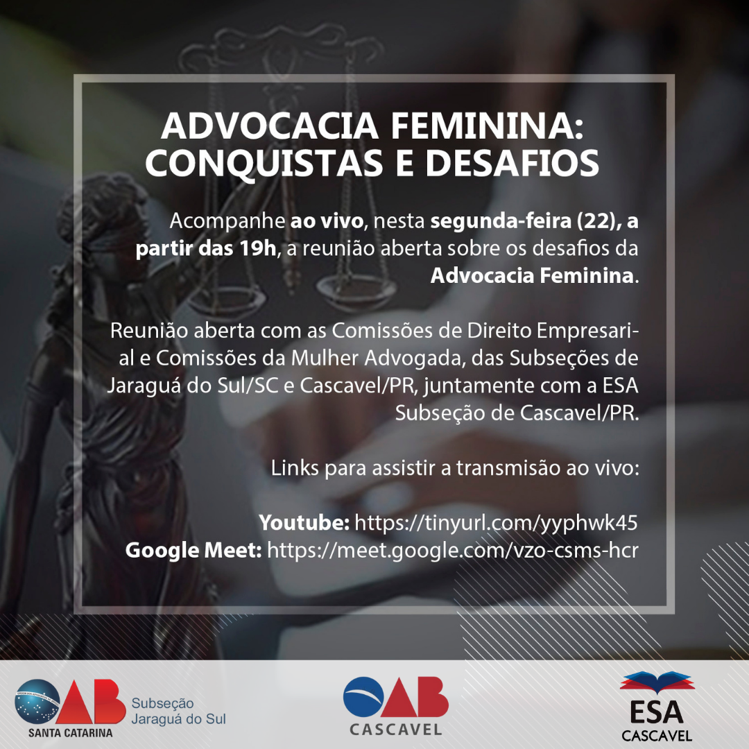 ADVOCACIA FEMININA: CONQUISTAS E DESAFIOS 